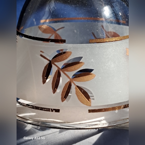 Vintage Gold Leaf Pattern Goblet Libby Wine/Sherbet Glasses - Picture 2 of 6